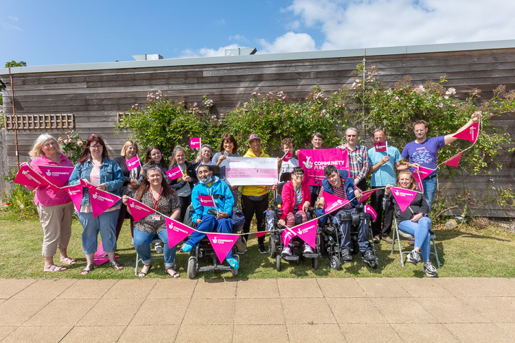 Sunflower Group celebrating National Lottery grant award